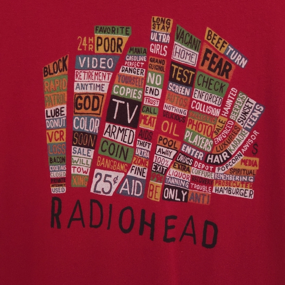 Vintage Radiohead Hail to the Thief Tour Promo T-Shirt - Picture 1 of 9